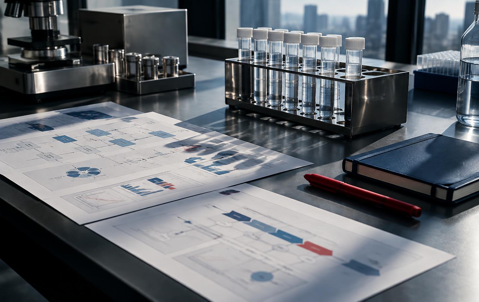 Laboratory strategy materials, workflow diagrams, and sample preparation tools